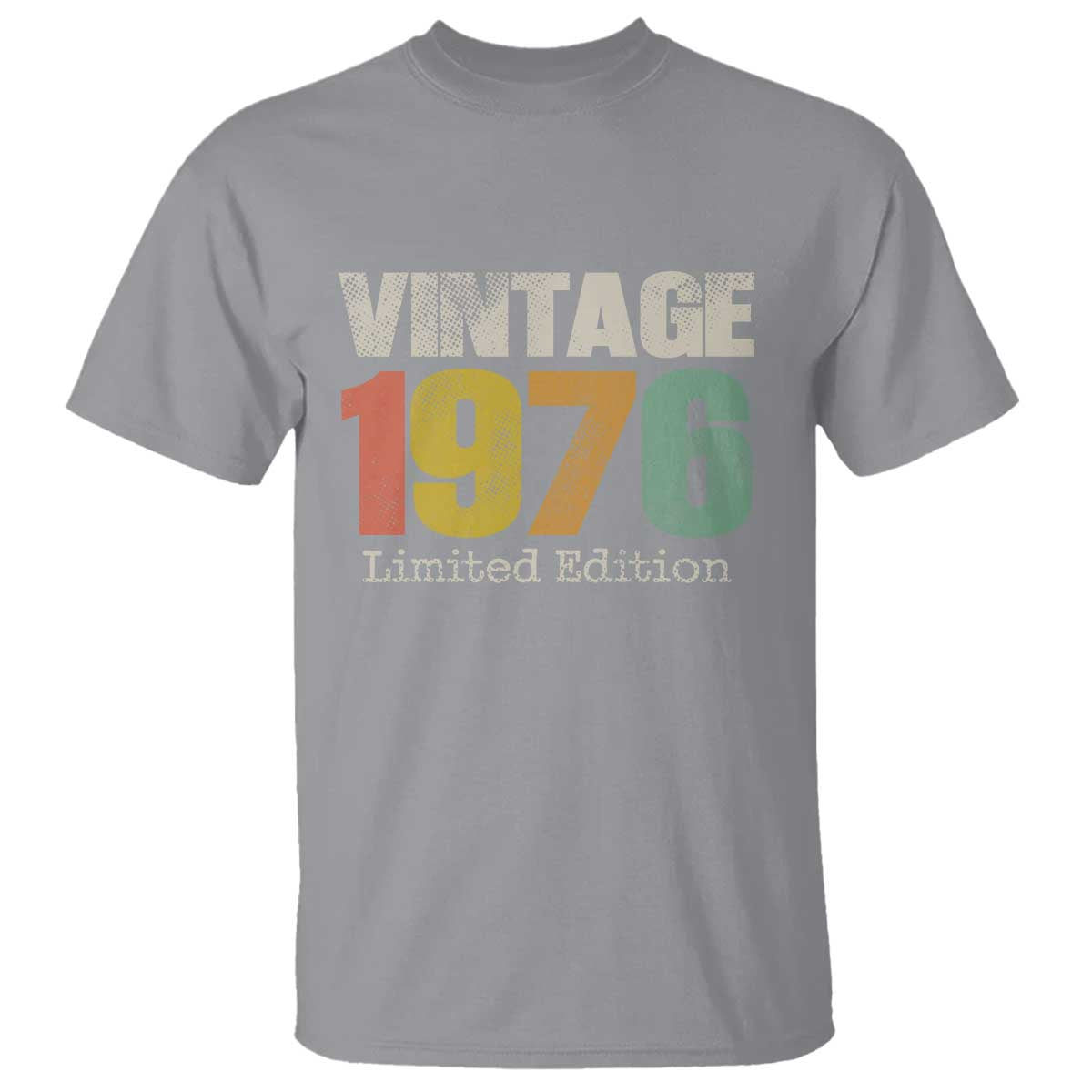 Vintage 1976 Limited Edition T Shirt Distressed Retro Typography 50th Birthday