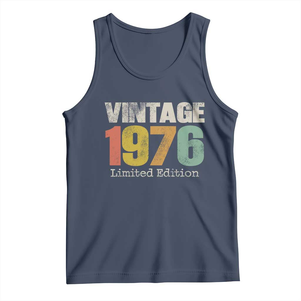 Vintage 1976 Limited Edition Tank Top Distressed Retro Typography 50th Birthday