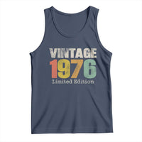 Vintage 1976 Limited Edition Tank Top Distressed Retro Typography 50th Birthday