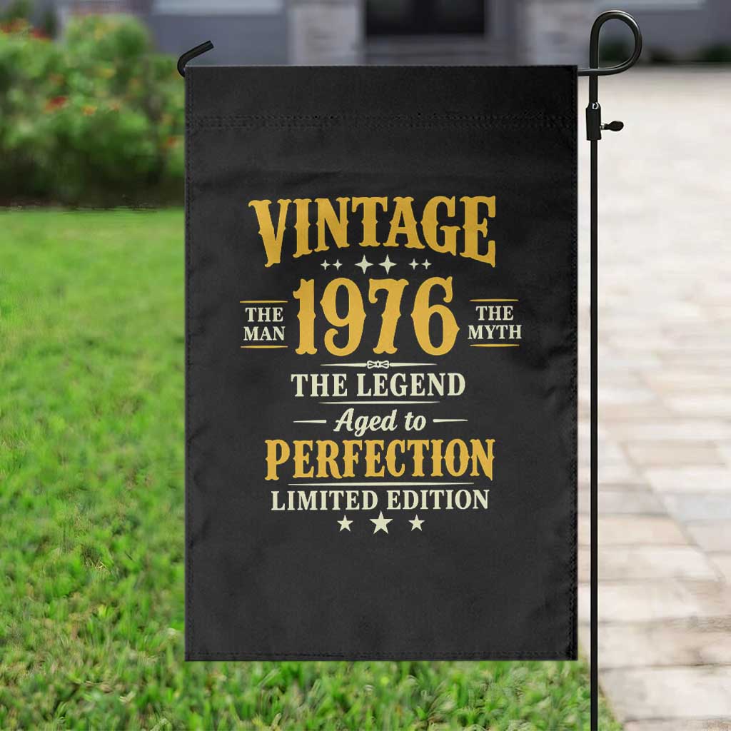 Vintage 1976 Aged to Perfection Garden Flag Limited Edition Retro 50th Birthday