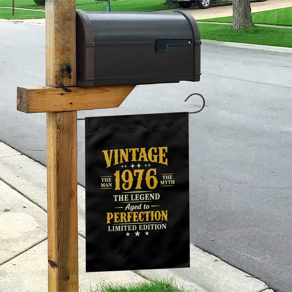Vintage 1976 Aged to Perfection Garden Flag Limited Edition Retro 50th Birthday