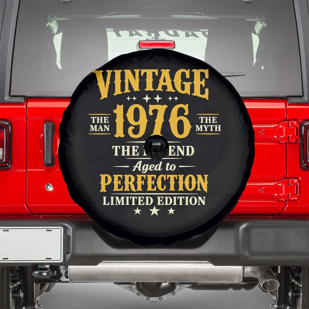 Vintage 1976 Aged to Perfection Spare Tire Cover Limited Edition Retro 50th Birthday