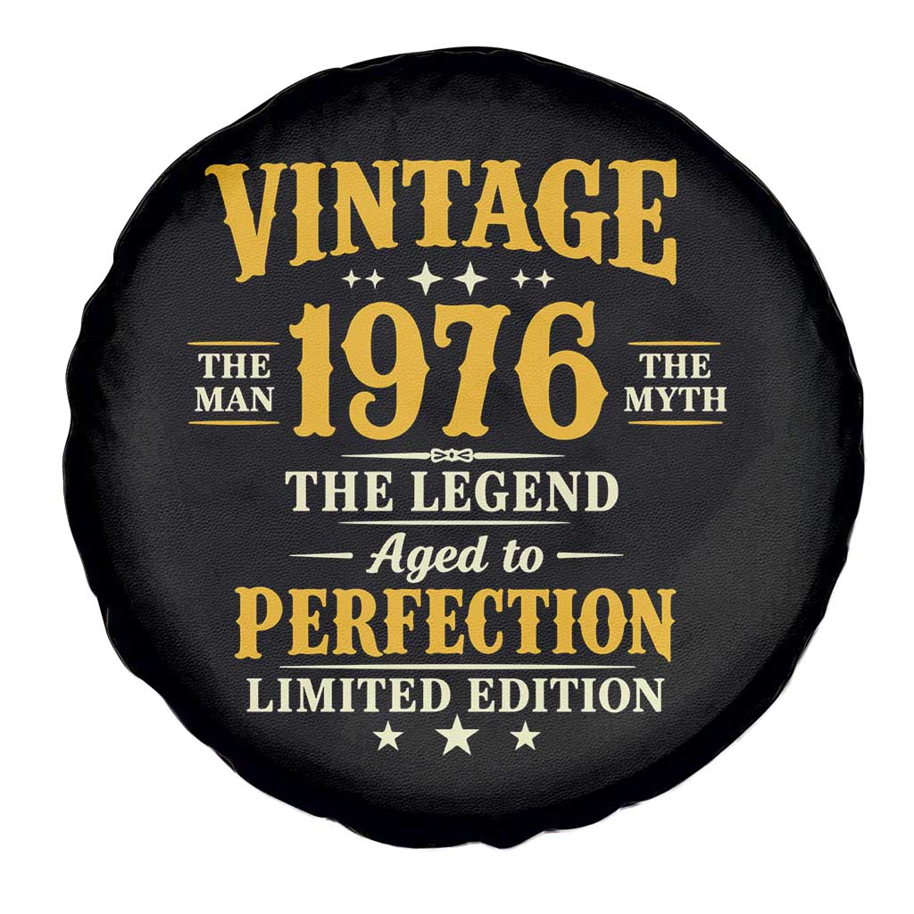 Vintage 1976 Aged to Perfection Spare Tire Cover Limited Edition Retro 50th Birthday