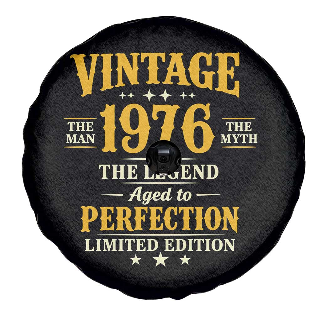 Vintage 1976 Aged to Perfection Spare Tire Cover Limited Edition Retro 50th Birthday