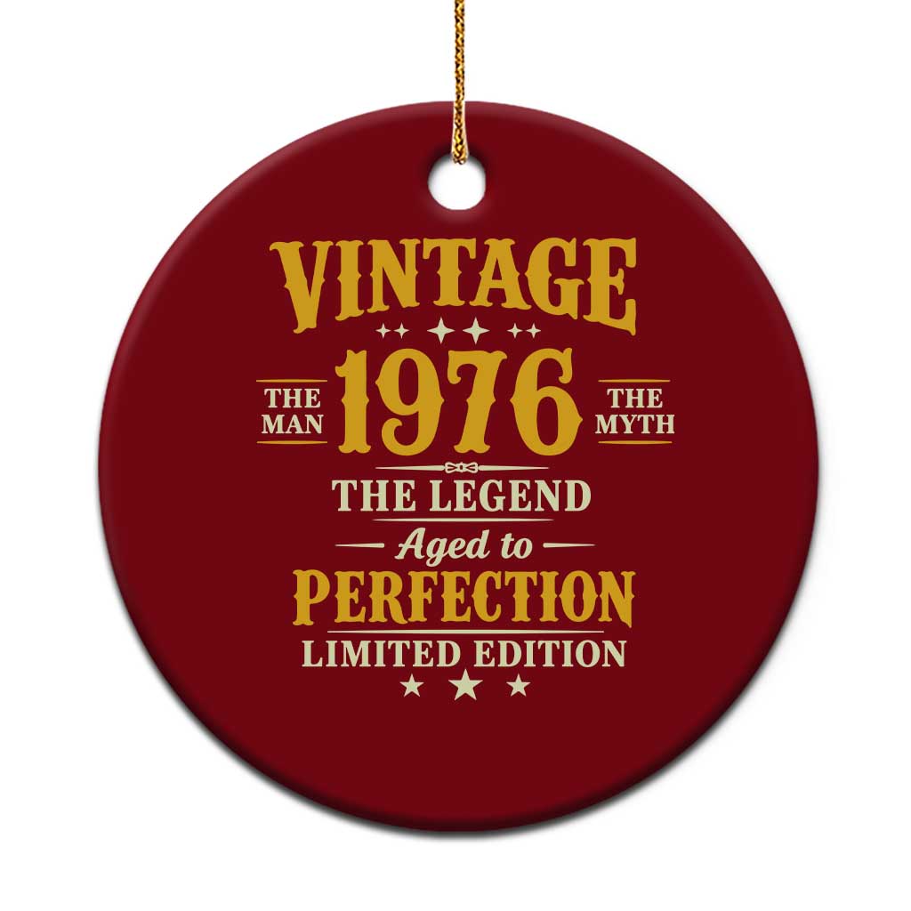 Vintage 1976 Aged to Perfection Ceramic Ornament Limited Edition Retro 50th Birthday