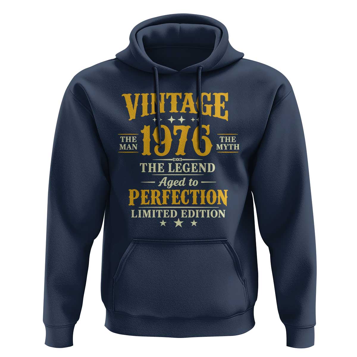 Vintage 1976 Aged to Perfection Hoodie Limited Edition Retro 50th Birthday