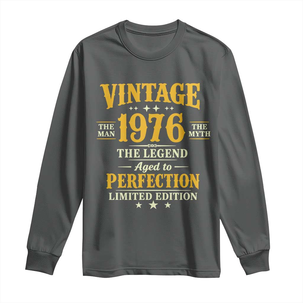 Vintage 1976 Aged to Perfection Long Sleeve Shirt Limited Edition Retro 50th Birthday