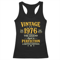 Vintage 1976 Aged to Perfection Racerback Tank Top Limited Edition Retro 50th Birthday