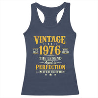 Vintage 1976 Aged to Perfection Racerback Tank Top Limited Edition Retro 50th Birthday