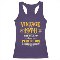 Vintage 1976 Aged to Perfection Racerback Tank Top Limited Edition Retro 50th Birthday