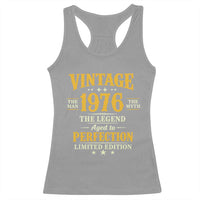 Vintage 1976 Aged to Perfection Racerback Tank Top Limited Edition Retro 50th Birthday