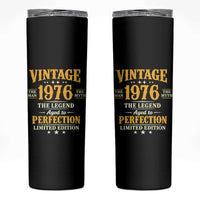 Vintage 1976 Aged to Perfection Skinny Tumbler Limited Edition Retro 50th Birthday