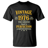 Vintage 1976 Aged to Perfection T Shirt Limited Edition Retro 50th Birthday