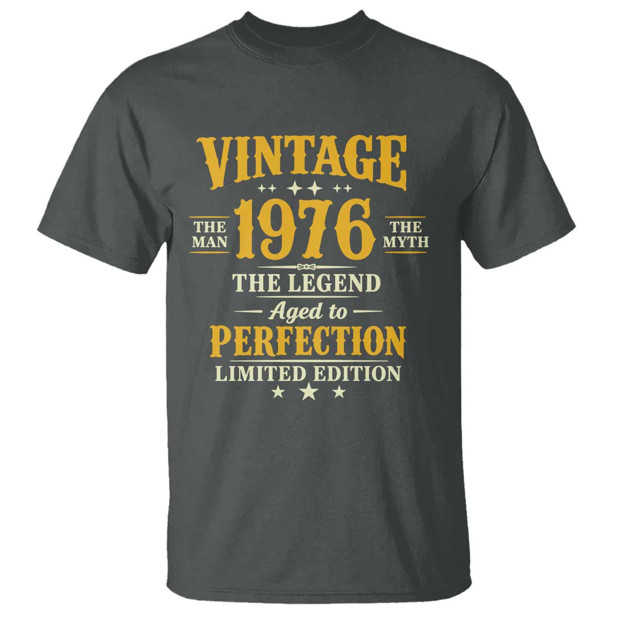 Vintage 1976 Aged to Perfection T Shirt Limited Edition Retro 50th Birthday