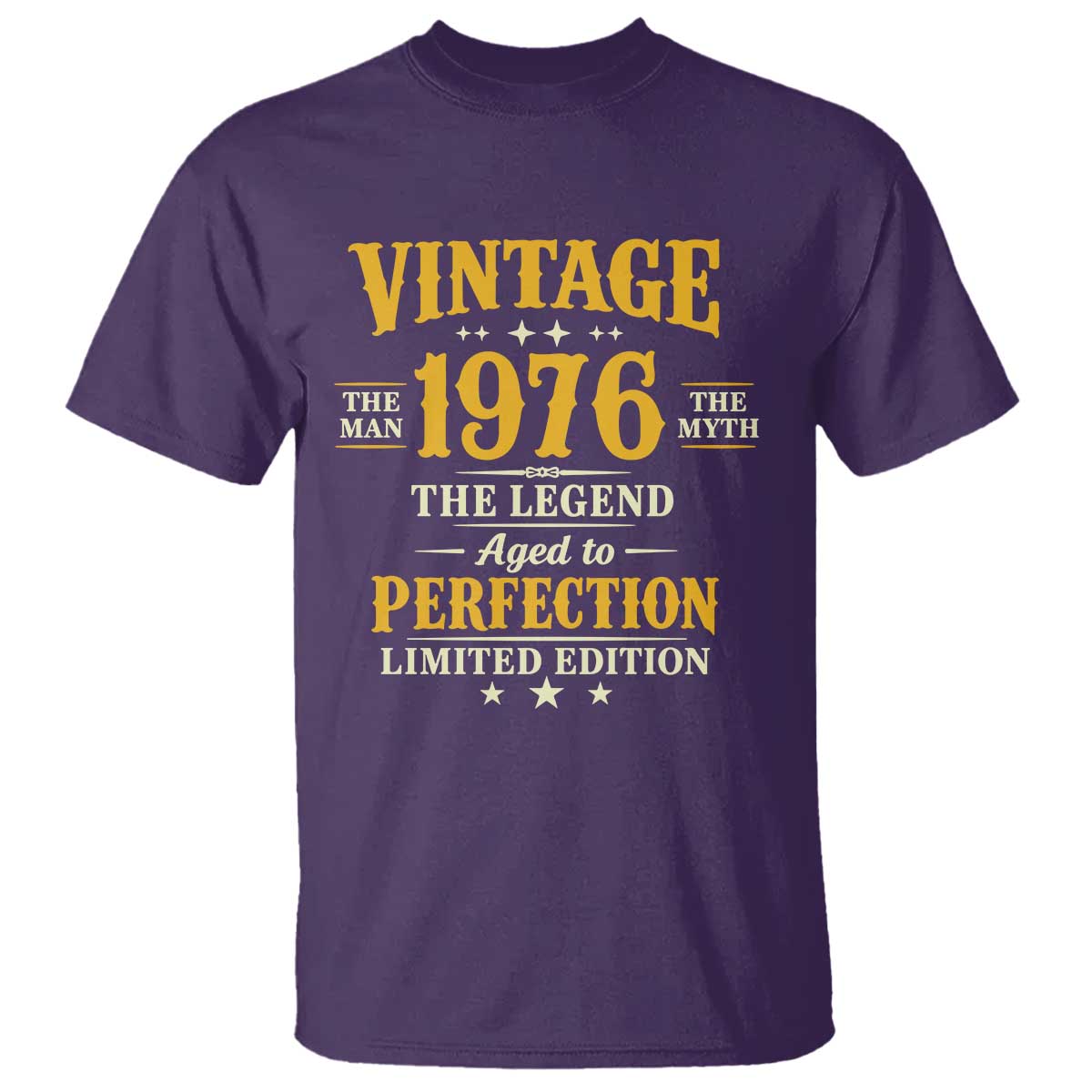 Vintage 1976 Aged to Perfection T Shirt Limited Edition Retro 50th Birthday