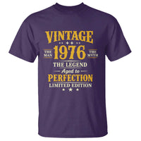 Vintage 1976 Aged to Perfection T Shirt Limited Edition Retro 50th Birthday