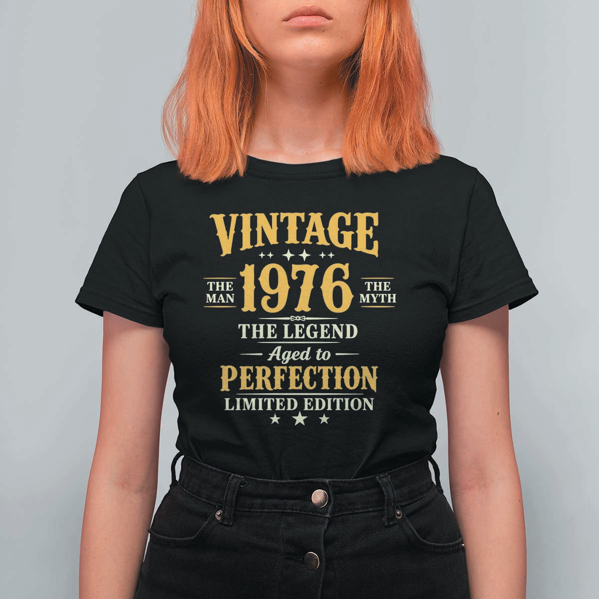 Vintage 1976 Aged to Perfection T Shirt For Women Limited Edition Retro 50th Birthday
