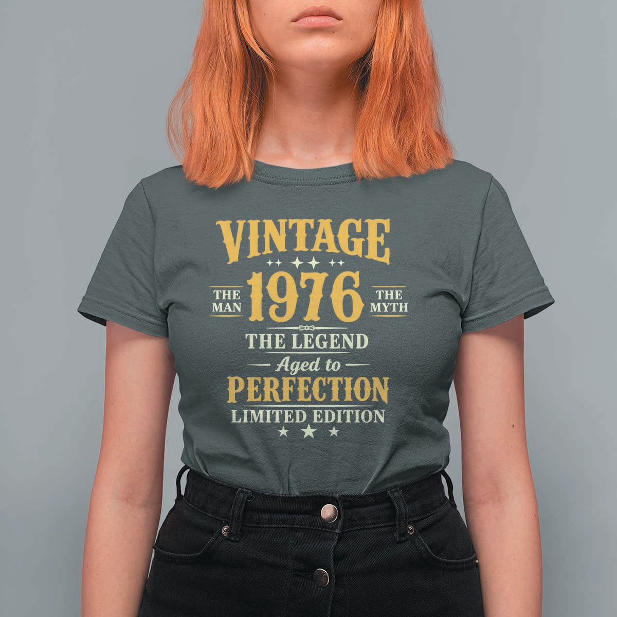 Vintage 1976 Aged to Perfection T Shirt For Women Limited Edition Retro 50th Birthday