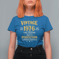 Vintage 1976 Aged to Perfection T Shirt For Women Limited Edition Retro 50th Birthday