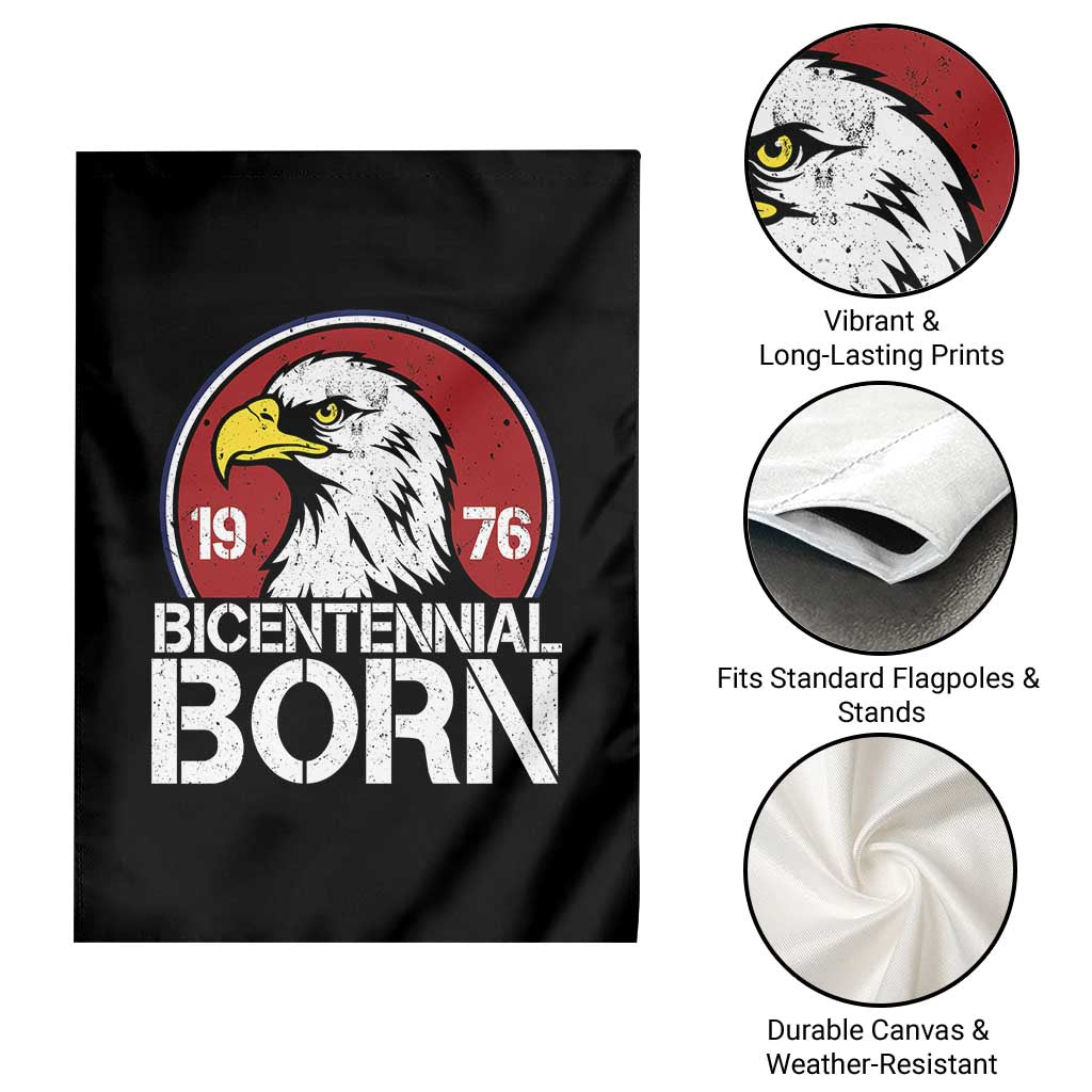 Patriotic Bicentennial Born 1976 Garden Flag American Bald Eagle 50th Birthday