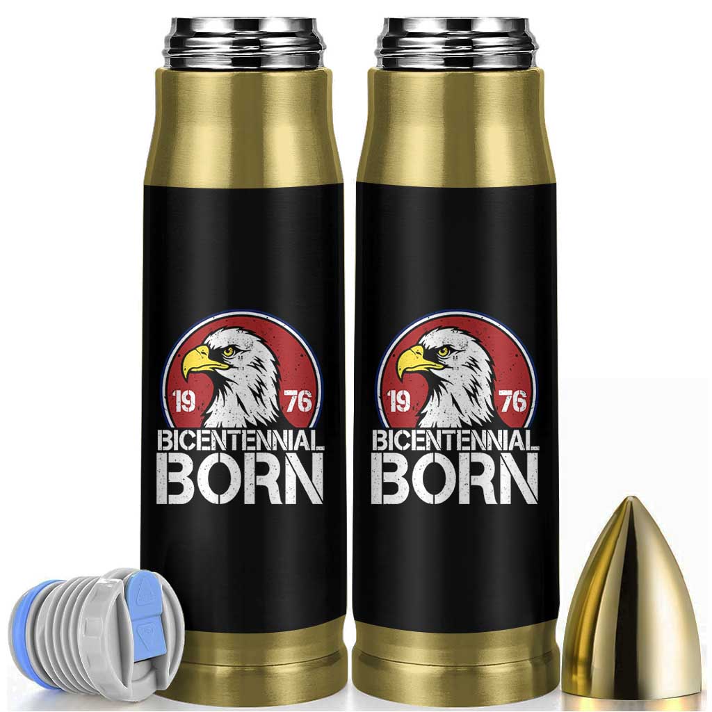Patriotic Bicentennial Born 1976 Bullet Tumbler American Bald Eagle 50th Birthday