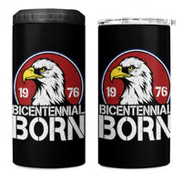 Patriotic Bicentennial Born 1976 4 in 1 Can Cooler Tumbler American Bald Eagle 50th Birthday