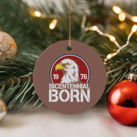 Patriotic Bicentennial Born 1976 Ceramic Ornament American Bald Eagle 50th Birthday