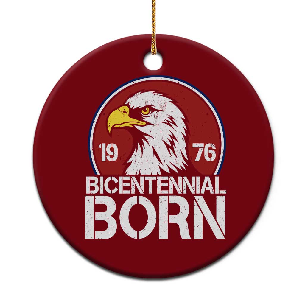 Patriotic Bicentennial Born 1976 Ceramic Ornament American Bald Eagle 50th Birthday
