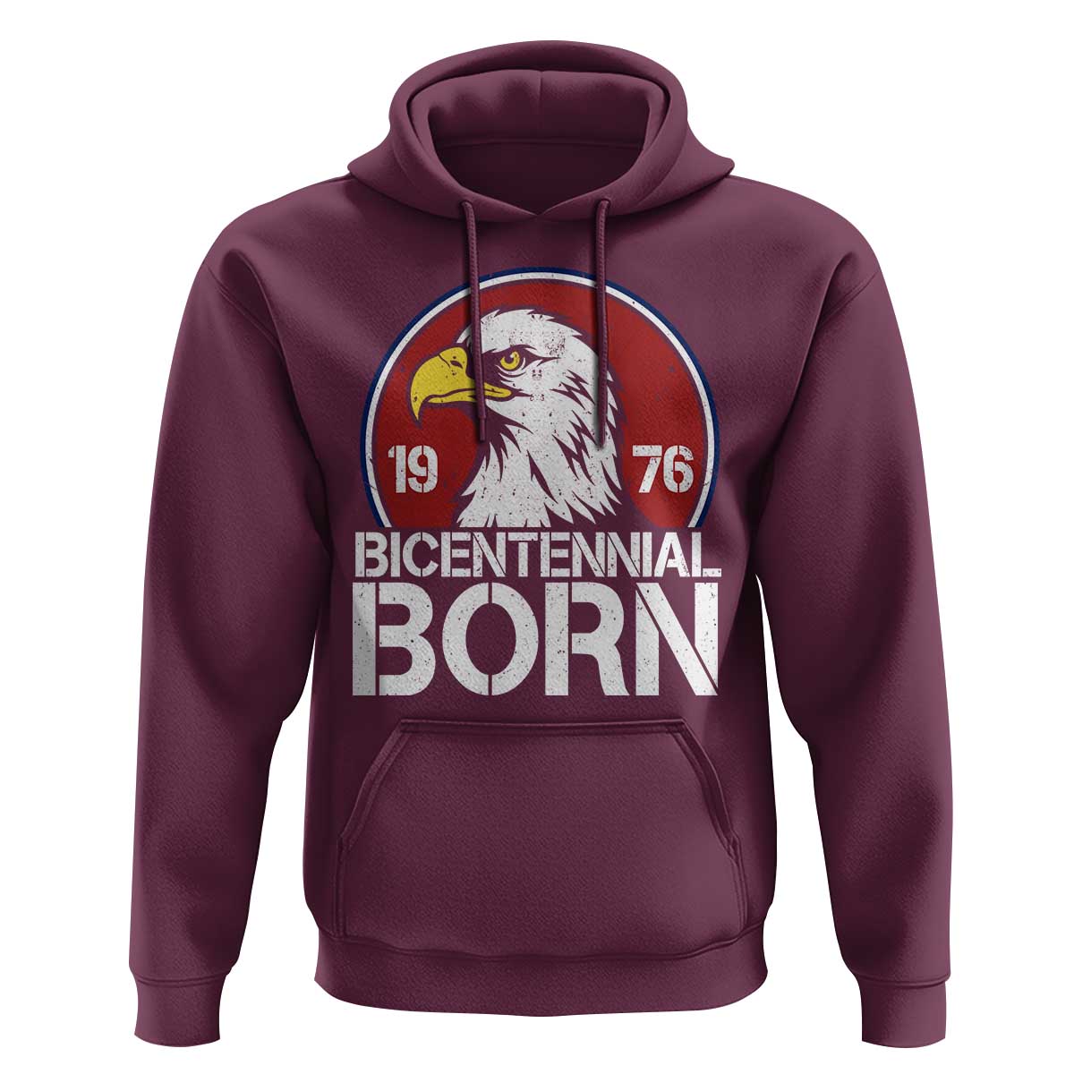 Patriotic Bicentennial Born 1976 Hoodie American Bald Eagle 50th Birthday