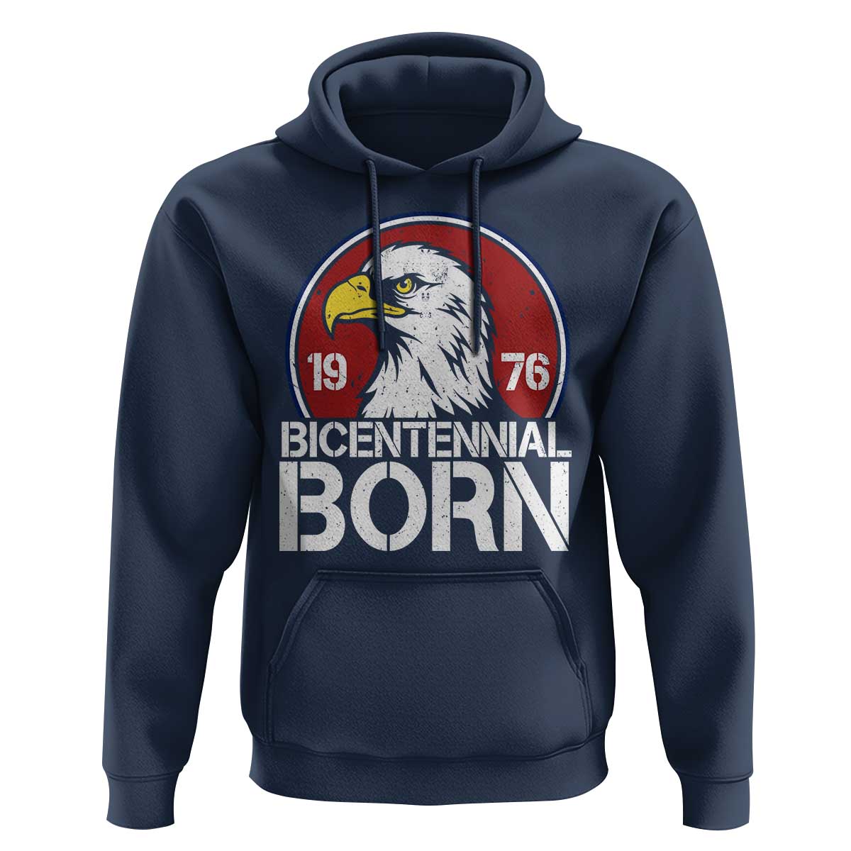 Patriotic Bicentennial Born 1976 Hoodie American Bald Eagle 50th Birthday