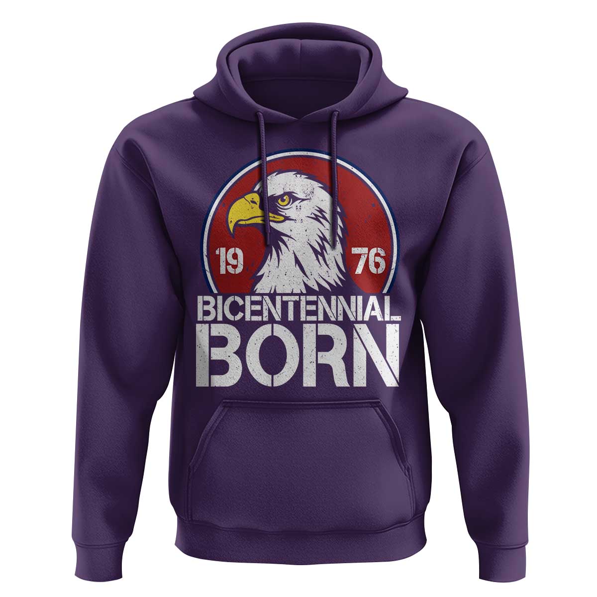 Patriotic Bicentennial Born 1976 Hoodie American Bald Eagle 50th Birthday