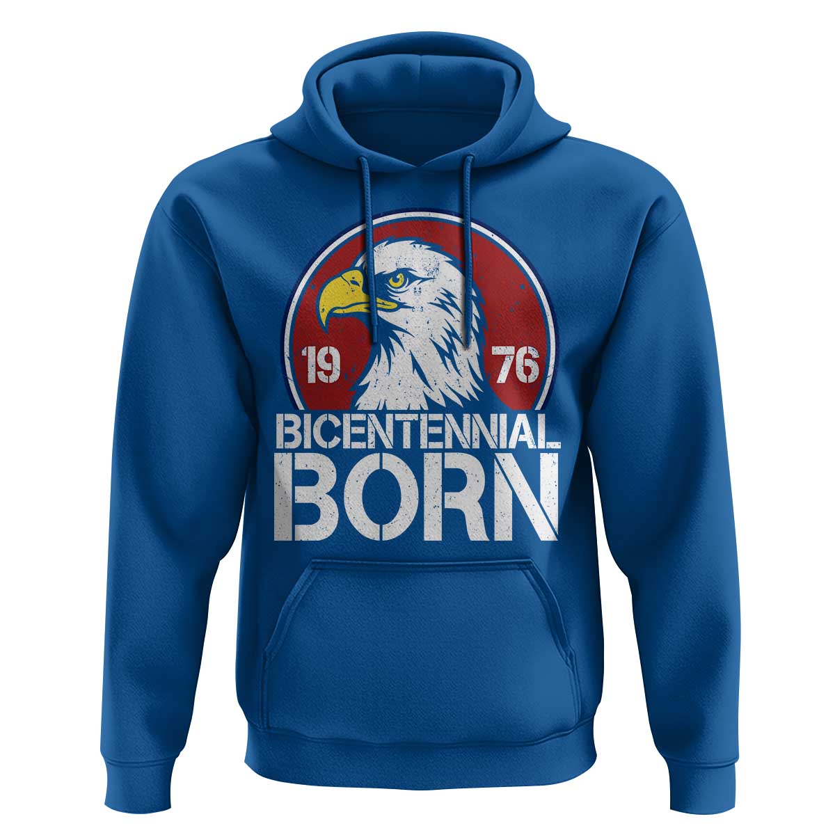 Patriotic Bicentennial Born 1976 Hoodie American Bald Eagle 50th Birthday