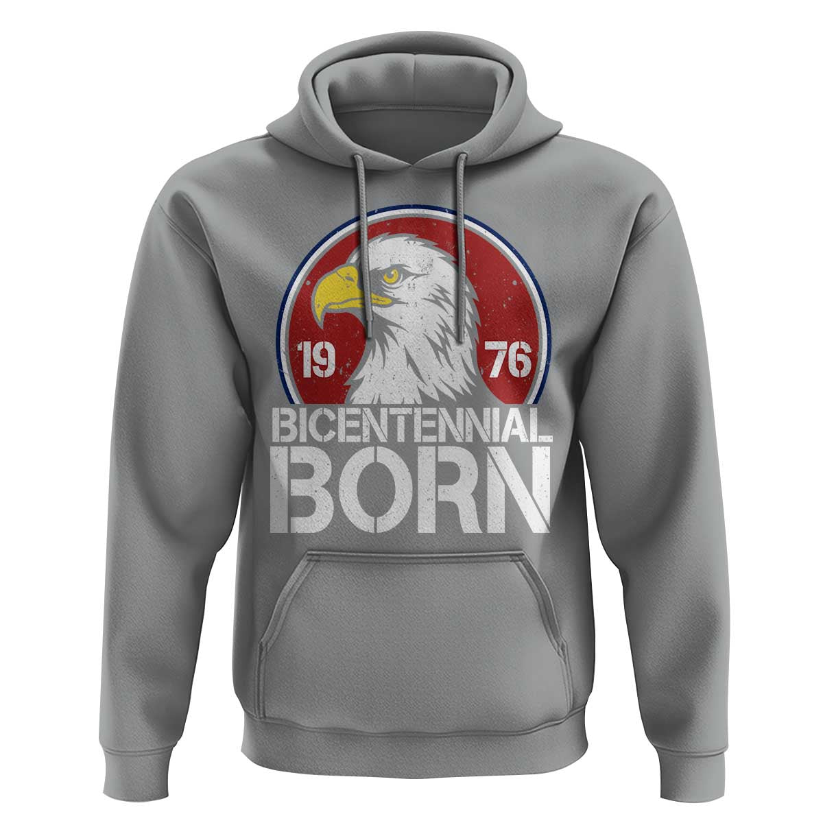 Patriotic Bicentennial Born 1976 Hoodie American Bald Eagle 50th Birthday