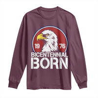 Patriotic Bicentennial Born 1976 Long Sleeve Shirt American Bald Eagle 50th Birthday