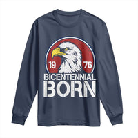 Patriotic Bicentennial Born 1976 Long Sleeve Shirt American Bald Eagle 50th Birthday