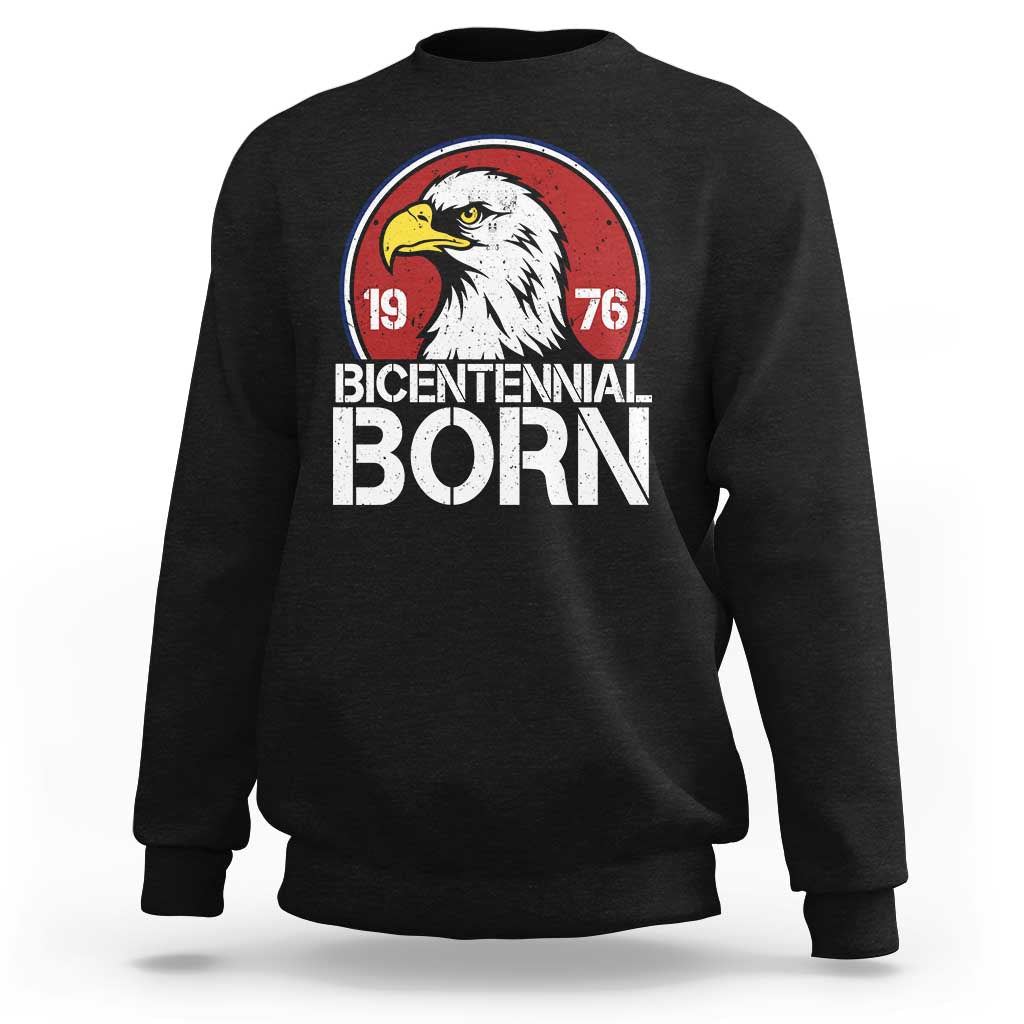 Patriotic Bicentennial Born 1976 Sweatshirt American Bald Eagle 50th Birthday