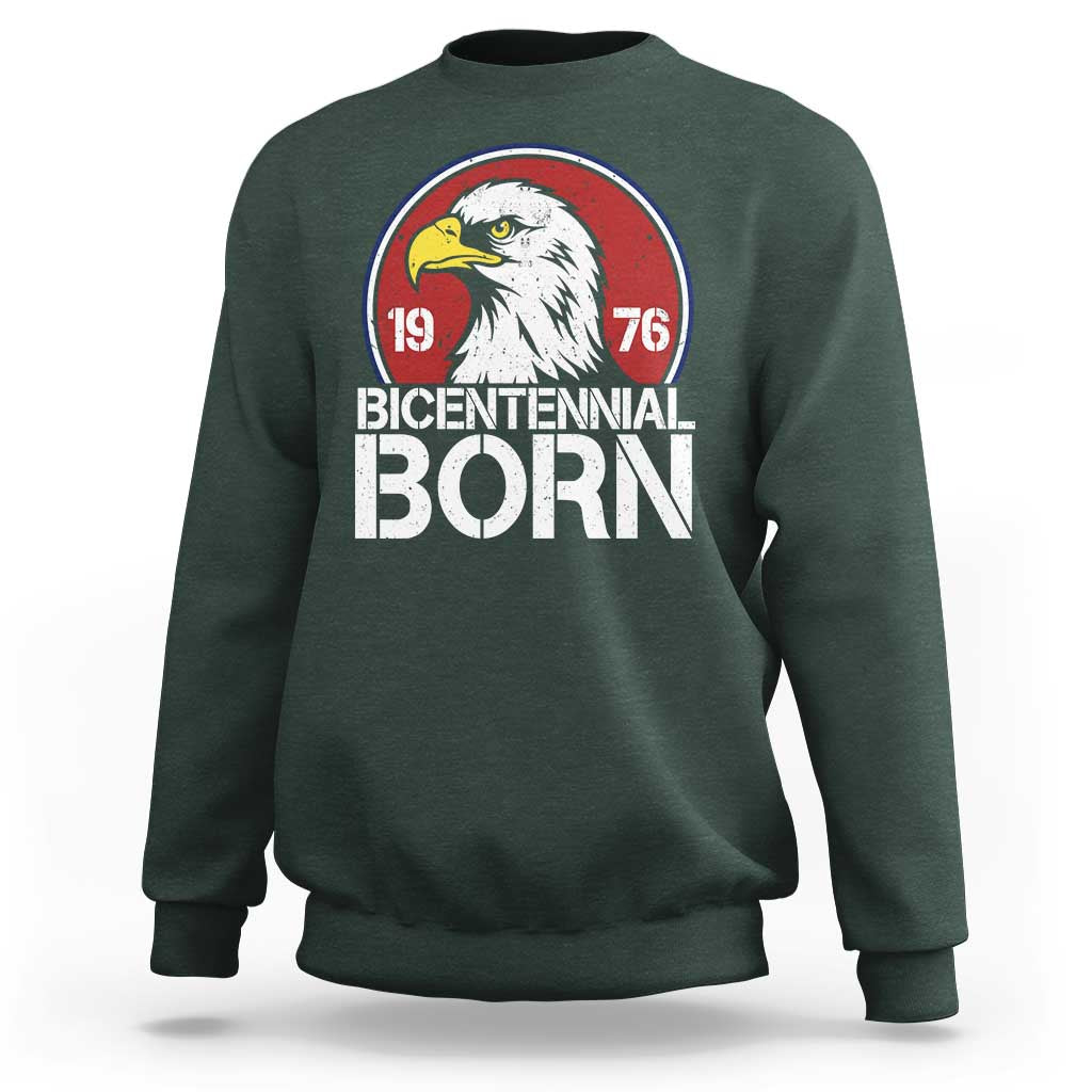 Patriotic Bicentennial Born 1976 Sweatshirt American Bald Eagle 50th Birthday