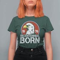 Patriotic Bicentennial Born 1976 T Shirt For Women American Bald Eagle 50th Birthday