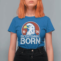 Patriotic Bicentennial Born 1976 T Shirt For Women American Bald Eagle 50th Birthday