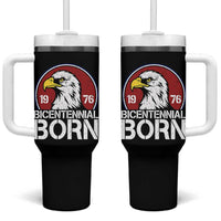 Patriotic Bicentennial Born 1976 Tumbler With Handle American Bald Eagle 50th Birthday