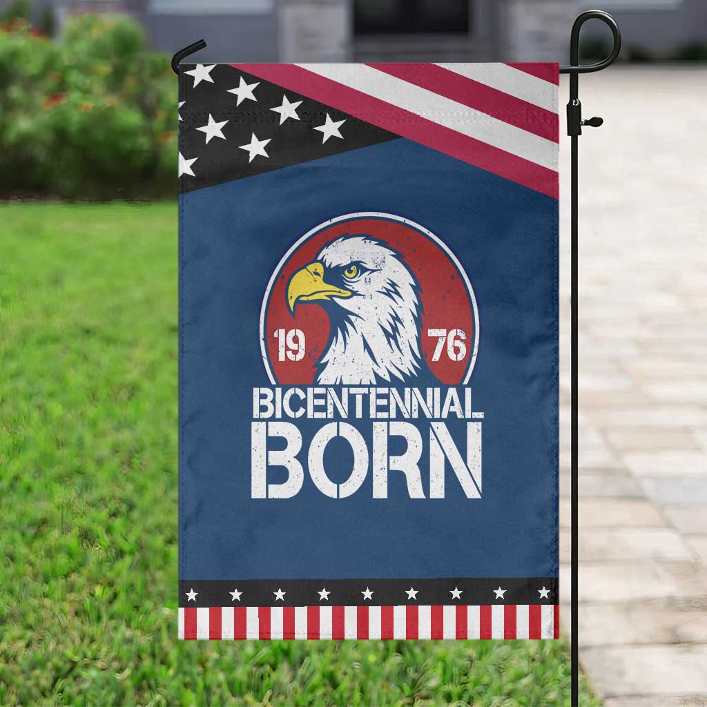 Bicentennial Born 1976 Patriotic Garden Flag American Bald Eagle 50th Birthday