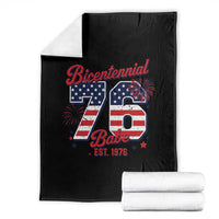 Retro Bicentennial Babe Est 1976 Throw Blanket 4th of July 50th Birthday Gift