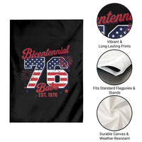 Retro Bicentennial Babe Est 1976 Garden Flag 4th of July 50th Birthday Gift
