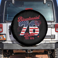 Retro Bicentennial Babe Est 1976 Spare Tire Cover 4th of July 50th Birthday Gift