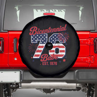 Retro Bicentennial Babe Est 1976 Spare Tire Cover 4th of July 50th Birthday Gift