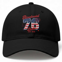 Retro Bicentennial Babe Est 1976 Baseball Cap 4th of July 50th Birthday Gift