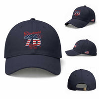 Retro Bicentennial Babe Est 1976 Baseball Cap 4th of July 50th Birthday Gift