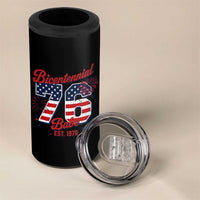 Retro Bicentennial Babe Est 1976 4 in 1 Can Cooler Tumbler 4th of July 50th Birthday Gift