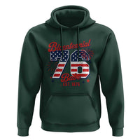 Retro Bicentennial Babe Est 1976 Hoodie 4th of July 50th Birthday Gift
