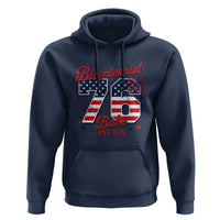 Retro Bicentennial Babe Est 1976 Hoodie 4th of July 50th Birthday Gift
